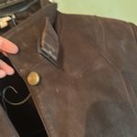Helmut Lang Brown Distressed Dried Leather Coat Jacket L Photo 4