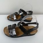Naot Kayla Sandals Metallic Onyx Leather Size 37 Women's Photo 3
