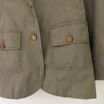 Tory Burch Army Green Military Style Jacket Size 6 Photo 3