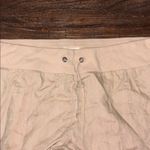 Eileen Fisher  Organic Linen Wide Leg Pants Tan Knit Waist Large Photo 2