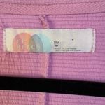 Free People Beach El Mar Purple Mini Dress Oversized Ruffle Flowy Boho Garden XS Photo 6