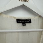 Club Z Collection Ivory Gold Metallic Stripe Swim Coverup Boho Tassel Size 2X Photo 4