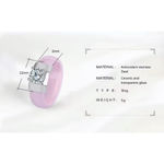 Boutique 1ct Solitaire Simulated Diamond Ceramic‎ Ring White & Silver | NWT Sz 5 Photo 3