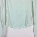 Free People NWT  Caroline Aqua Smocked Turtleneck Lightweight Jersey Top Small Photo 7