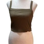 Bozzolo Mocha Brown Cropped Women's Tank Top Size Medium Photo 0
