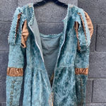 Renaissance Victorian and Edwardian Dress Gown costume Teal Gold XSmall Small Blue Size M Photo 15