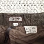 Toffs Brown Grey Leather Spiegel Deadstock High Rise Straight Leg Pants 10 New Photo 1