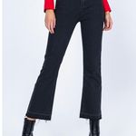 Princess Polly  Black Marseille High Waisted Cropped Leg Jeans Size 4 Photo 0