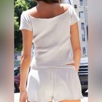 Brandy Melville  JOHN GALT Light Blue Ribbed Off Shoulder Top Women’s One Size Photo 1