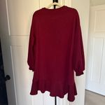 Anthropologie  Mare Mare Odila Maroon Textured Knit long sleeve dress tunic Photo 6