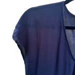 Madewell  Women's Shift Dress Small Navy Blue Short Sleeve V-Neck Photo 8