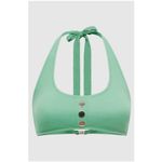 Reiss NWT Iris Halter Bikini Top With Button Detail Seafoam Sz 0 $95 Photo 1