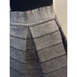 Devlin Silver Metal look Partial Rubber Pleated Skirt Small S Womens  Photo 2