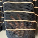 Madison Lilly Navy And White Striped Crochet sweater Blue Size M Photo 2