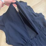 J.Crew NWT  Navy Blue Sleeveless Ruffle Crepe Jumpsuit Size 16 Photo 2