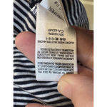 MOTHER The Keep On Rolling Pocket Stripe Tee Size Medium Cream and Navy Blue Photo 10