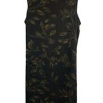 Norton Mcnaughton Sleeveless Black & Gold Leaf Pattern Dress XL Polyester Photo 0