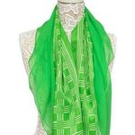 Vintage Robinson Golluber & Nasharr Frères Green Silk Blend Scarves Photo 0