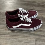 Vans  Women's Burgundy and White Sneakers Photo 3