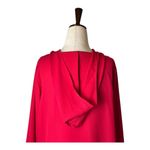 Soft Surroundings  Shirt Women Red Hooded Half Zip Pullover‎ Top Mature Preppy Photo 3