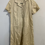 Gap Vintage 100% Linen Beige Mini Dress 90s Granola Girl Women's Size 2 Photo 0