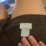 Chico's Chico’s espresso knit top 100% lien size medium new with tags Photo 4