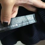 ZARA  BEJEWELLED DRAWSTRING‎ SWEATER TOP HOODED with rhinestones Navy Blue SIZE S Photo 5