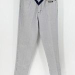 Vintage Roughrider blue white pin striped high waisted jeans western size 11 Photo 0