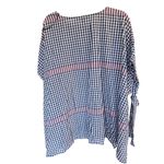 Badgley Mischka NWT Gingham Plaid Oversized Tunic Top XS/S Photo 9