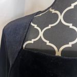 Energie Black Velvet Square Neck Long Sleeve Fitted Dressy Top Size Large Photo 3
