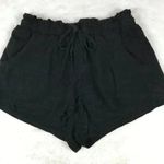 AERO Linen Blend Black Shorts Size Large Photo 4