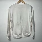 White Crew Neck Sweater with Graphic Design Photo 1