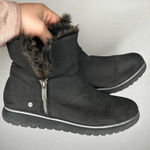 London Fog  |‎ Black Slip On Snowboot 8.5 Fur Lined Fuzzy inner Photo 0