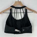 Body Language Kloss Top‎ Black Shimmer Strappy Sports Bra Size L Photo 5