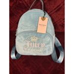 Juicy Couture  Backpack Mini Blue‎ Velvet Crown Rhinestone Embellished NWT Photo 1