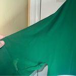ZARA  Lined Blouse V Neck Flowy Chiffon Kelly Green Size Med Great Used Condition Photo 4