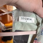 Storia NWT  Yalimapo Linen Blend Floral V-Neck Ruffle Sleeve Dress Size Medium Photo 8