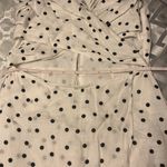 Lush Clothing Lush Ivory Black Polka Dot Crossover Wrap Dress Size Small Photo 8