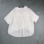 Jane + Delancey Button Up Shirt Women XL Textured Relaxed Fit Tie‎ Front Top White Photo 1