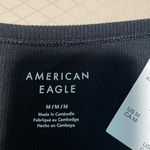 American Eagle Outfitters Black Henley Shirt Photo 2