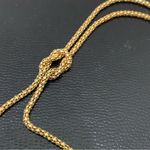 Sterling Silver MAJORICA 18K Gold-plated  Love Knot 14mm Pearl Lariat Necklace Photo 9