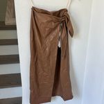 NWT Nanushka Amas Faux Leather Skirt in Camel Brown Tan Size XS Photo 1