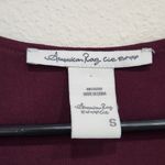 American Rag Cie Floral Long Balloon Sleeve V-Neck Blouse Purple Size Small Photo 6