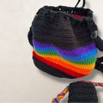 Handmade  Crochet PRIDE Rainbow Bucket Bag Set with Glasses Case and Keychain Photo 4