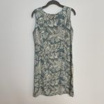 Van Heusen Vintage Palm Tree Seafoam Sleeveless Cream Sheath Dress Women's 8 Photo 3