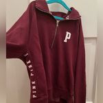 PINK - Victoria's Secret Victoria Secret Pink maroon quarter zip Photo 4