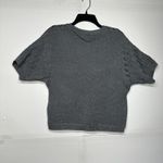 New York & Co. Women's Sweater Top Size XS Gray Open Knit Short Sleeve Photo 5