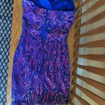 Windsor  Dress Iridescent Sequin Bodycon One-Shoulder Homecoming Photo 1