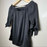 H&M  Black Off Shoulder Polyester Blouse Size 2 Photo 2