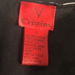 V Cristina Sleeveless Hi Low Tunic Blouse Top Beaded Paisley V Neck Womens Small Black Photo 8